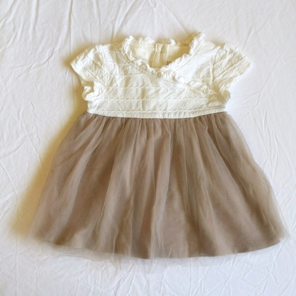 heirlooms by Polly Flinders pointelle knit & tulle dress 24 months baby girl - Picture 1 of 9